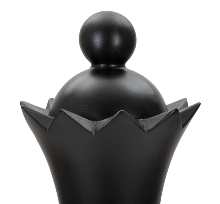 Schwarz & Gold Dame Schachfigur (Moderne Skulptur)