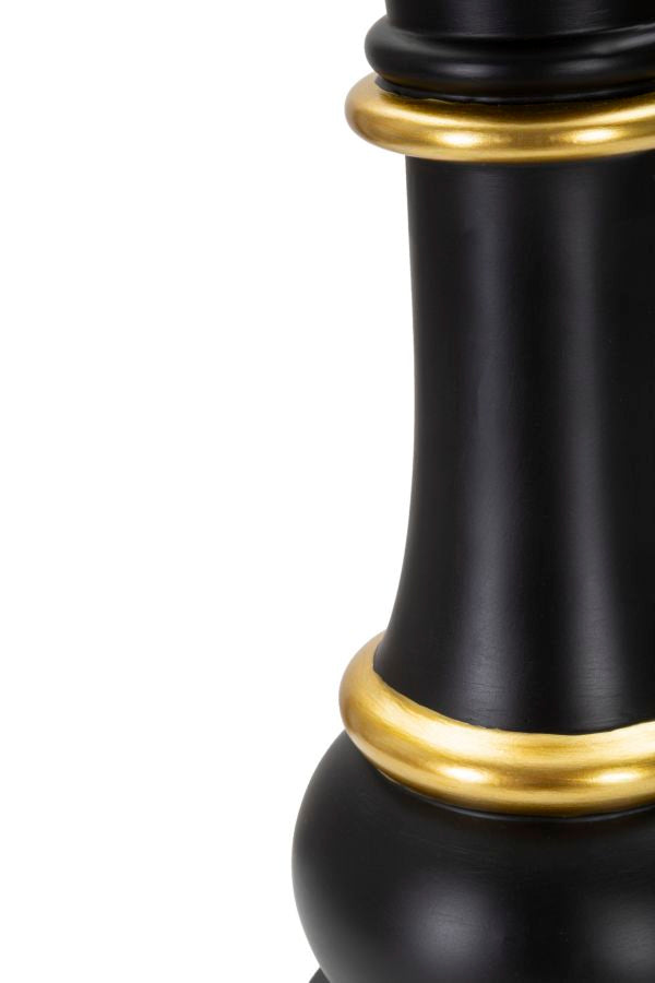 Schwarz & Gold Dame Schachfigur (Moderne Skulptur)