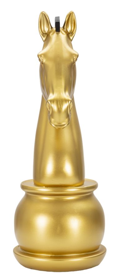 Gold & Schwarz Ritter Schachfigur (Moderne Skulptur)