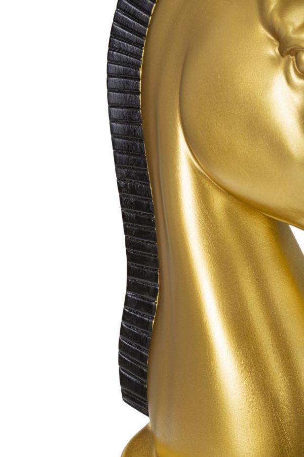Gold & Schwarz Ritter Schachfigur (Moderne Skulptur)