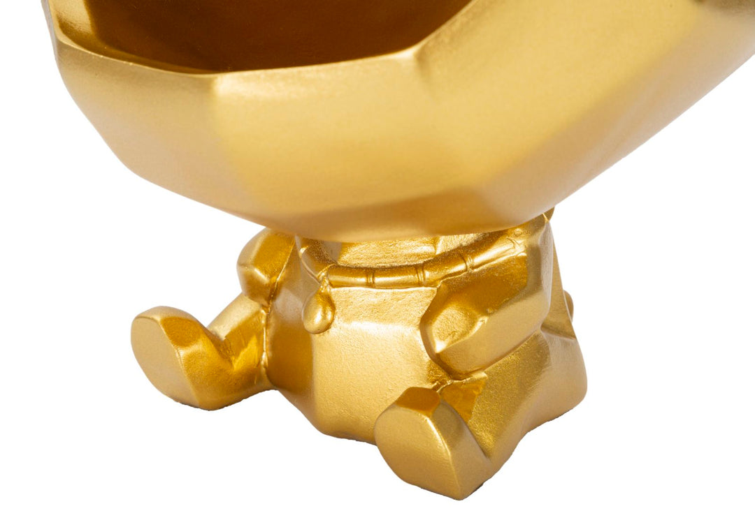 Goldene Hundestatue mit Sonnenbrille (Moderne Dekoration - Aufbewahrung)