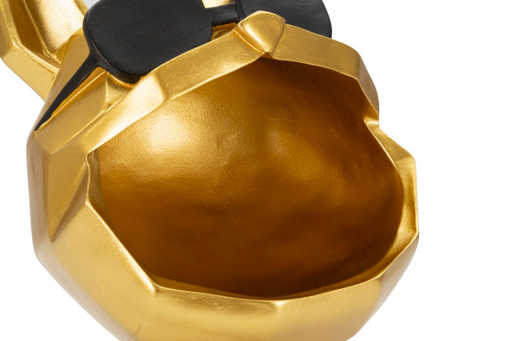 Goldene Hundestatue mit Sonnenbrille (Moderne Dekoration - Aufbewahrung)