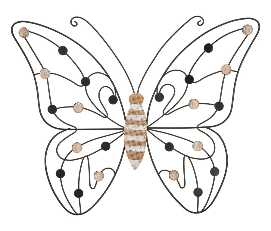 Metall und Holz Großer Schmetterling Wanddekoration