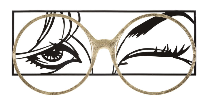 Damenbrille Kieselstein Metall Wanddekoration