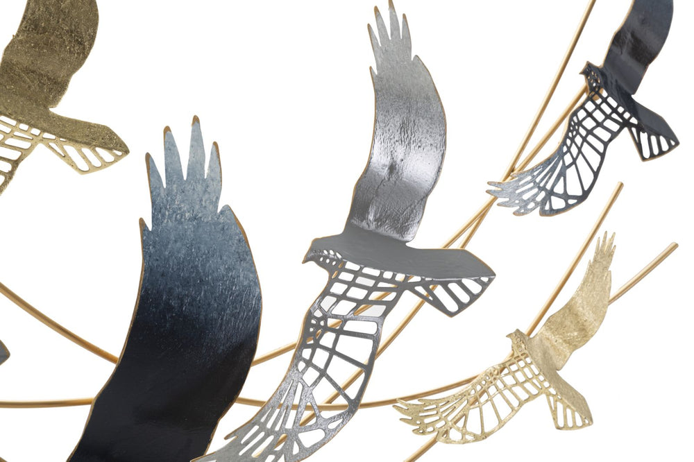 Flying Birds Wanddekoration aus Metall