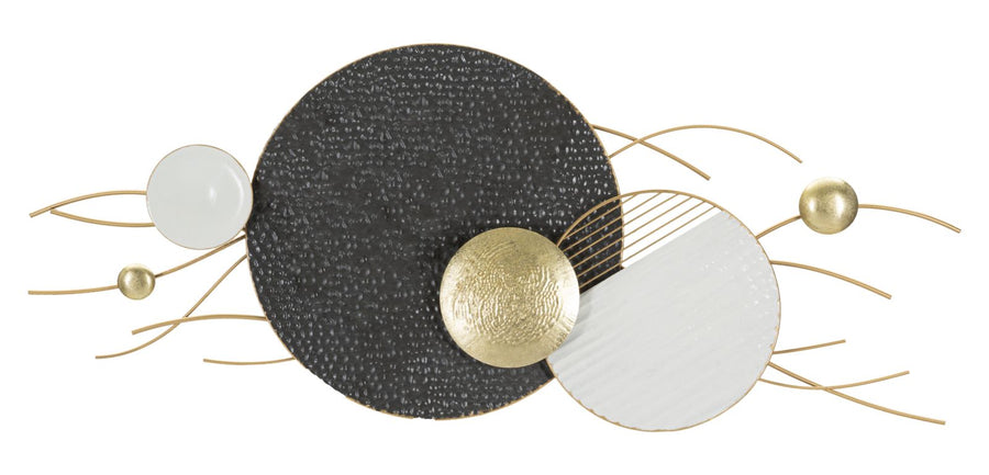 Geometrische Kreise aus Metall Wanddekoration