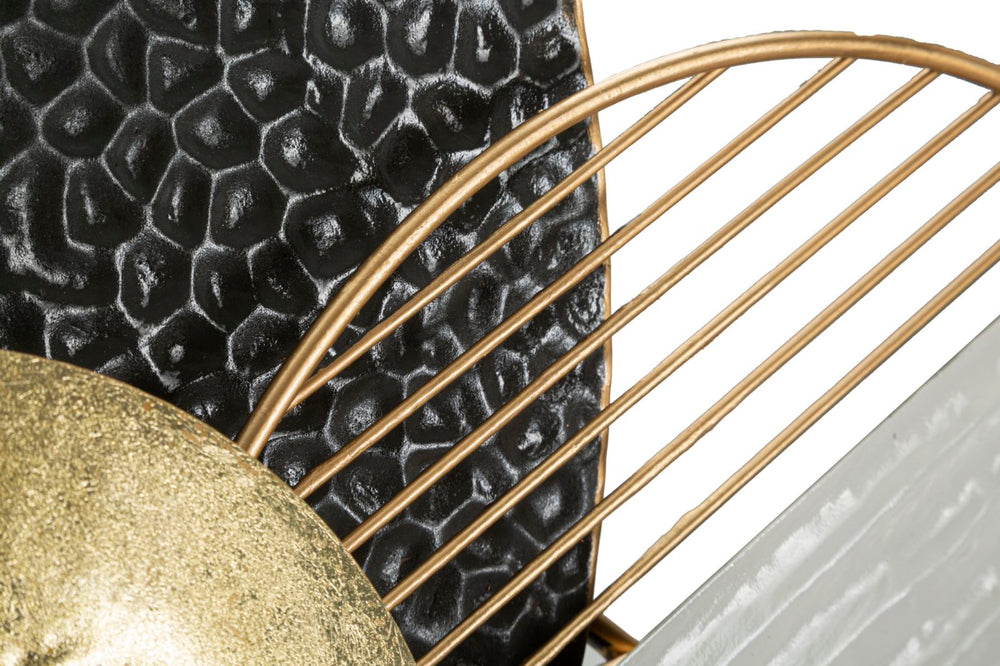 Geometrische Kreise aus Metall Wanddekoration