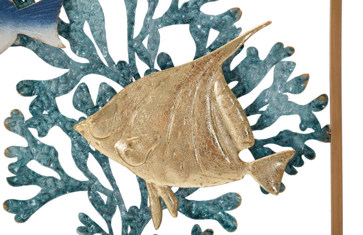 Korallenriff mit Fischen Marine Metall Wanddekoration