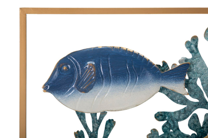 Korallenriff mit Fischen Marine Metall Wanddekoration