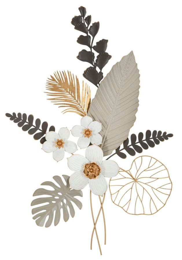 Tropische Blumen und Blattmuster Wanddekoration