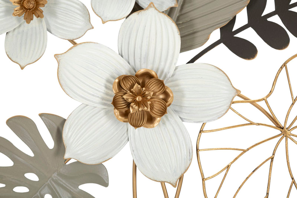 Tropische Blumen und Blattmuster Wanddekoration