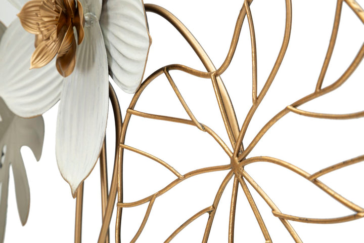 Tropische Blumen und Blattmuster Wanddekoration