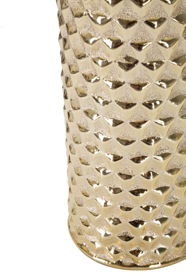 Gold und Beige Keramik Tischlampe