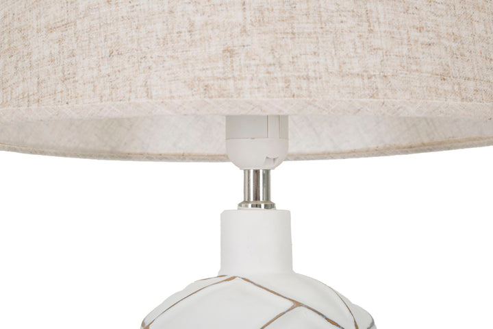 Weiße Geometrische Tischlampe