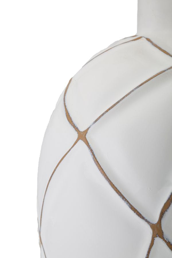 Weiße Geometrische Tischlampe