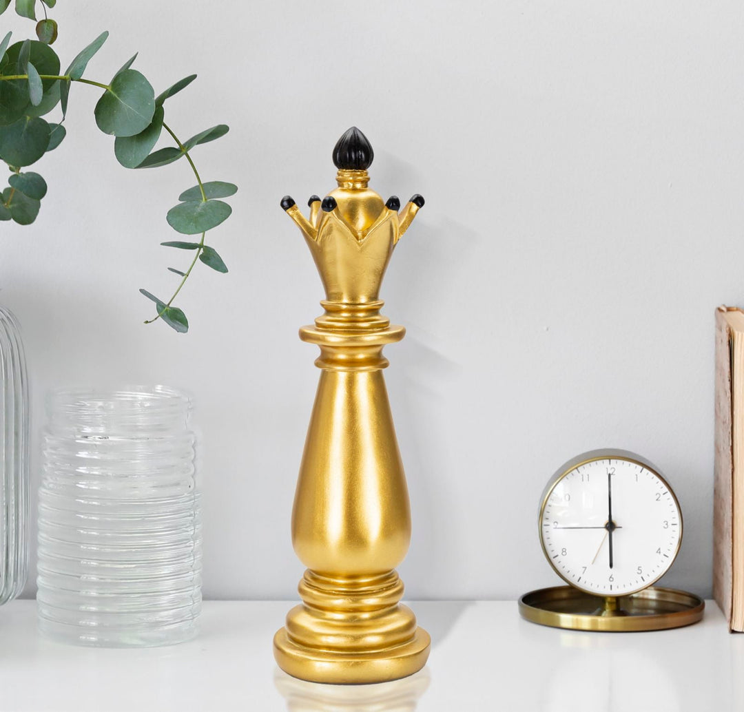 Gold & Schwarz Turm Schachfigur (Moderne Skulptur)