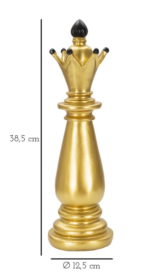 Gold & Schwarz Turm Schachfigur (Moderne Skulptur)