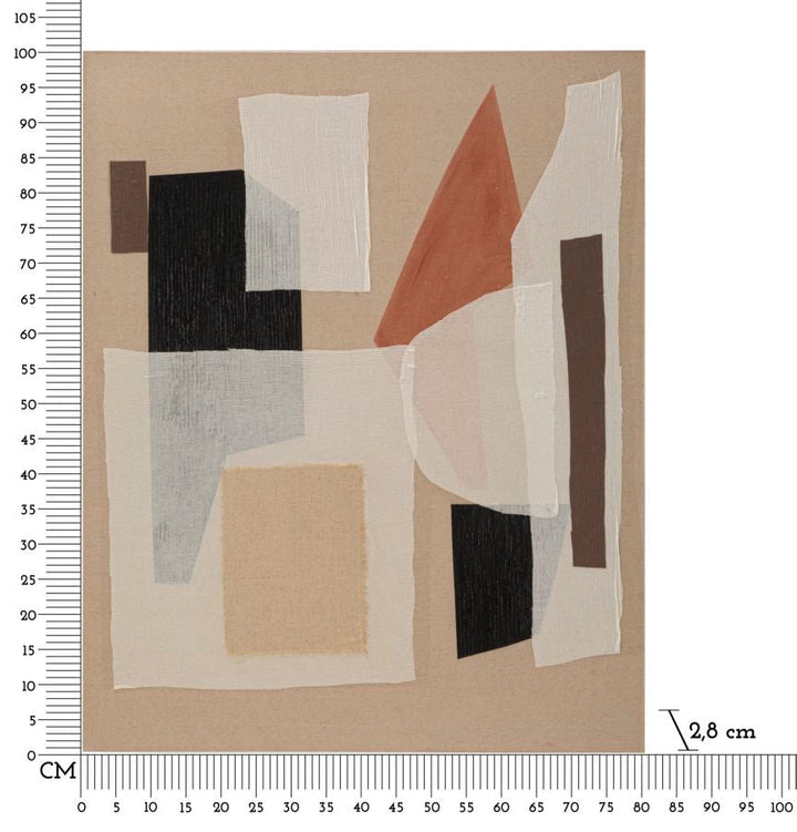 Modernes abstraktes böhmisches geometrisches Wandgemälde