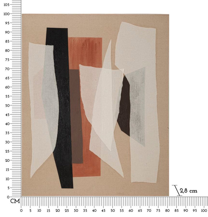 Modernes abstraktes böhmisches geometrisches Wandgemälde
