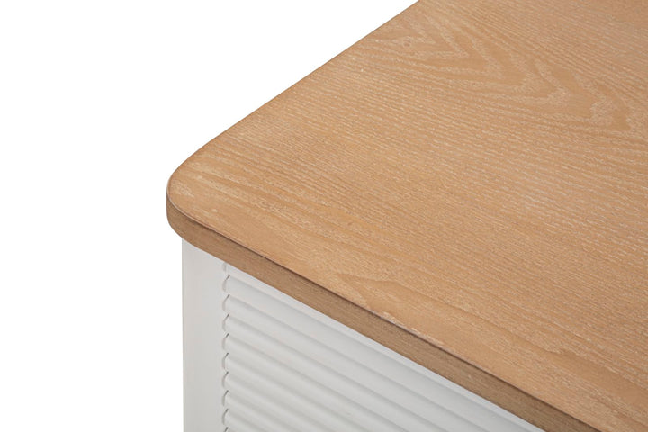 Weißes Holz Kommode mit 3 Schubladen