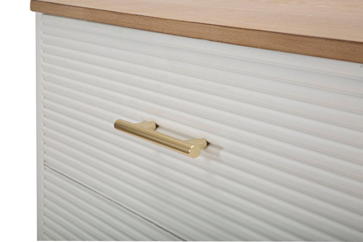 Weißes Holz Kommode mit 3 Schubladen