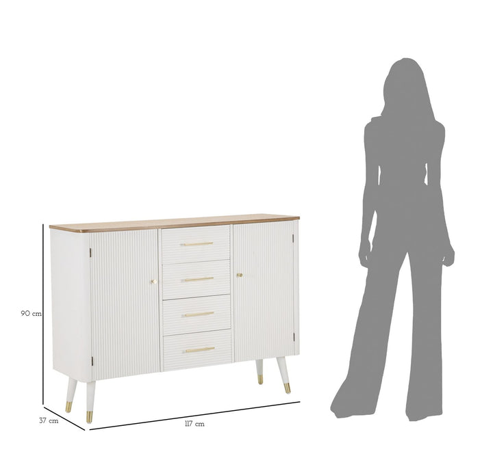Weiss Holz Schrank Mit Schubladen Matera Aufbewahrung