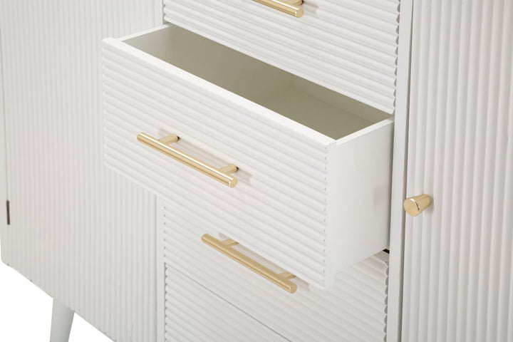Weiss Holz Schrank Mit Schubladen Matera Aufbewahrung