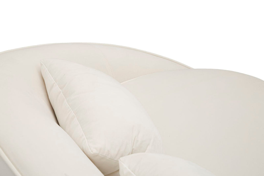 Creme 3 Sitzer Samt Sofa Mit Kissen Oslo Couch