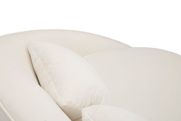 Creme 3 Sitzer Samt Sofa Mit Kissen Oslo Couch