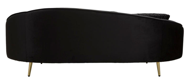 Schwarz 3 Sitzer Samt Sofa Mit Kissen Oslo Couch