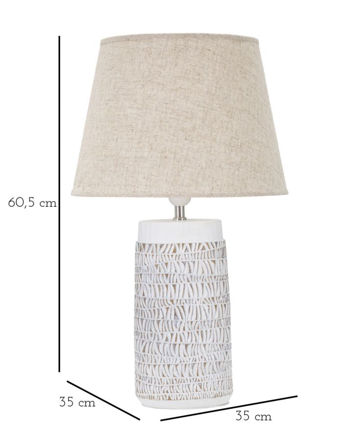 Weiße Geometrische Tischlampe