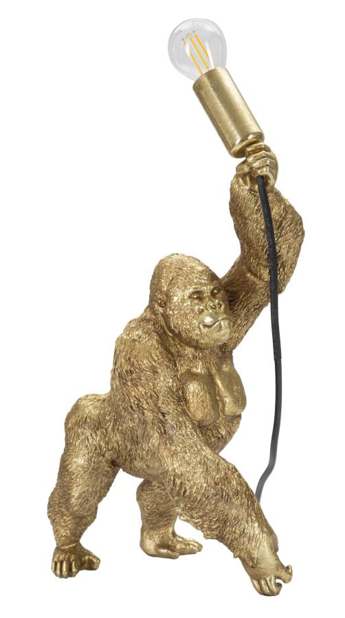 Goldener Gorilla Tischlampe
