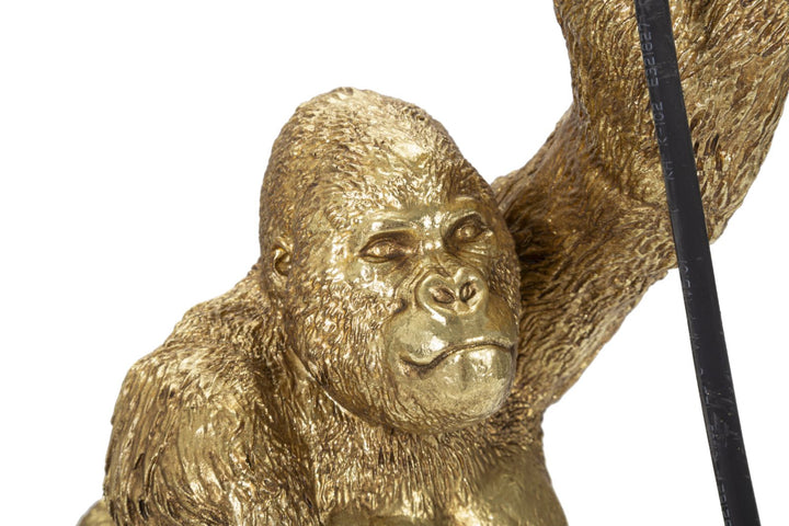 Goldener Gorilla Tischlampe