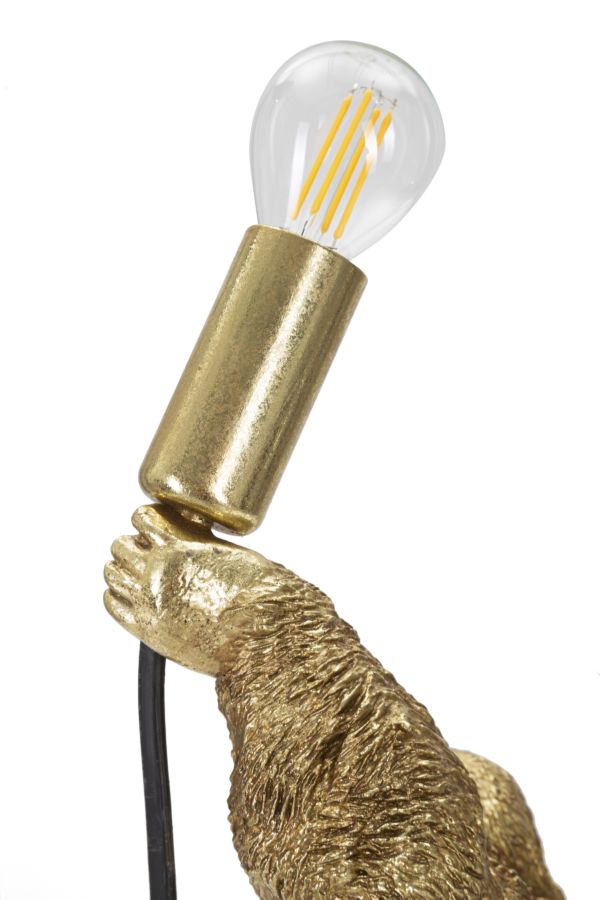Goldener Gorilla Tischlampe