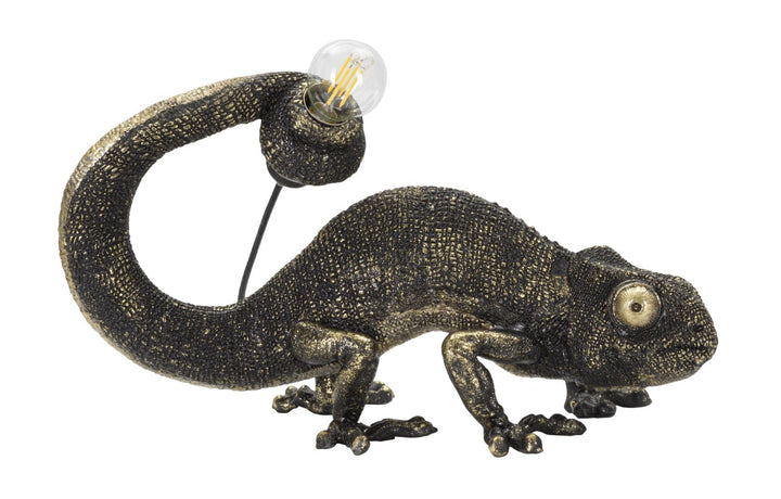 Bronze Chamäleon Tischlampe