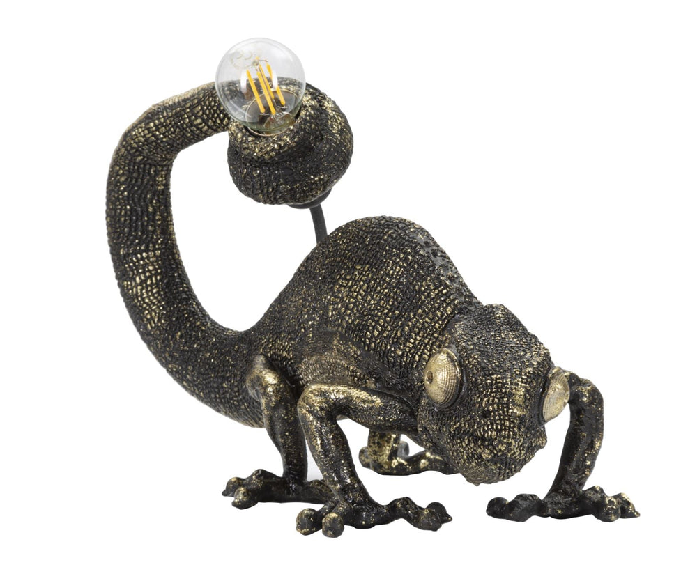 Bronze Chamäleon Tischlampe