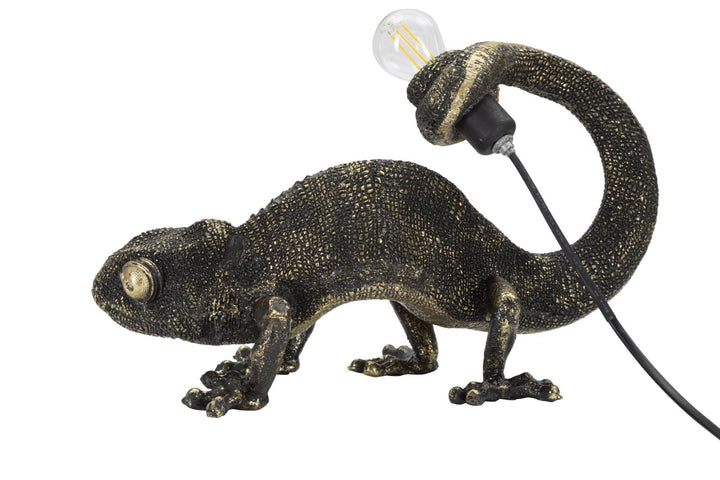 Bronze Chamäleon Tischlampe
