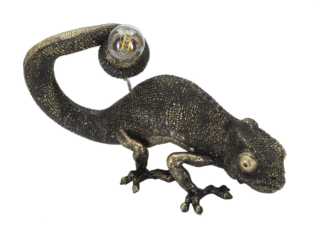 Bronze Chamäleon Tischlampe