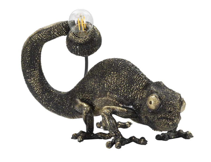 Bronze Chamäleon Tischlampe
