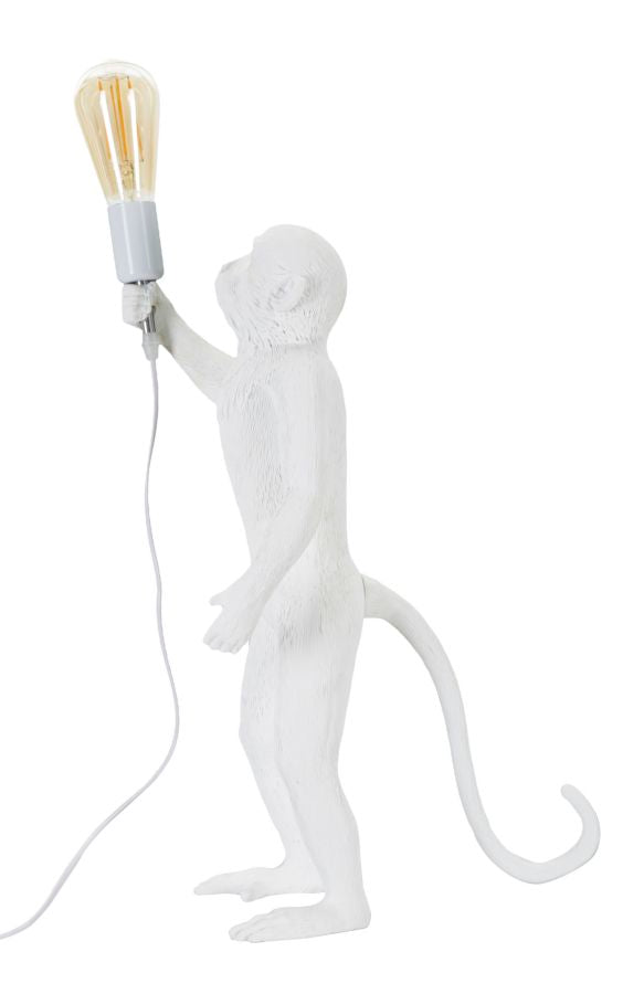 Weißer Affe Tischlampe