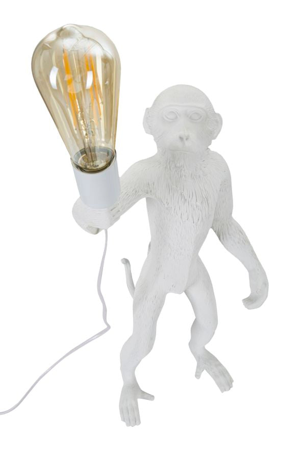 Weißer Affe Tischlampe