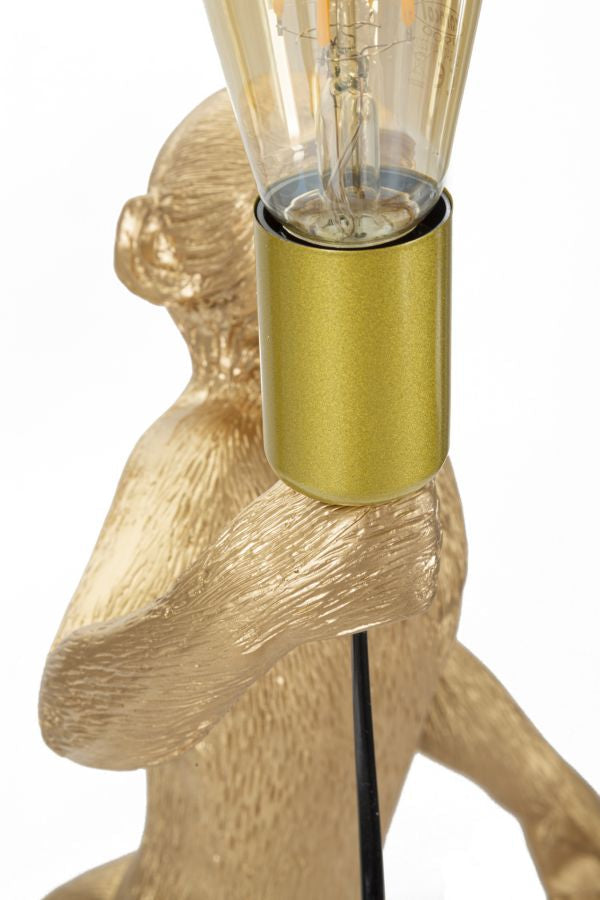 Gold Affe Tischlampe
