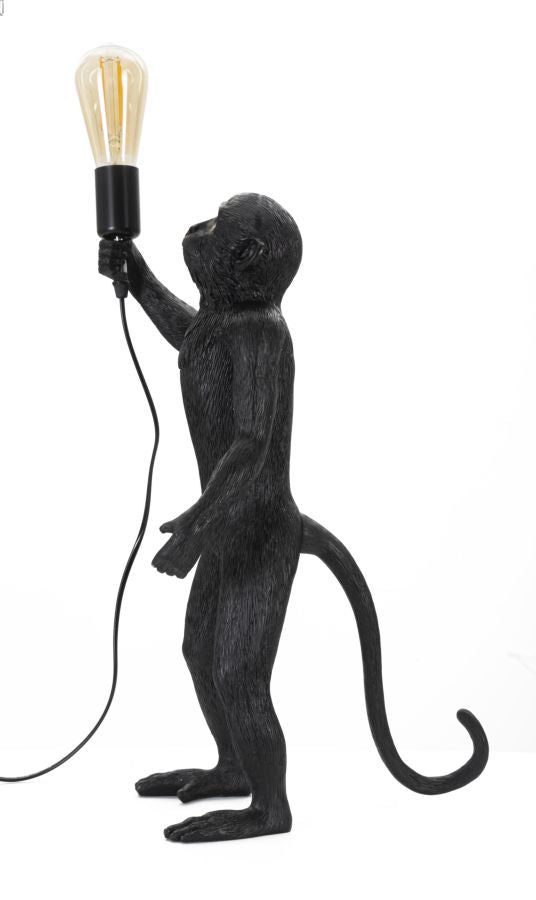 Schwarzer Affe Tischlampe