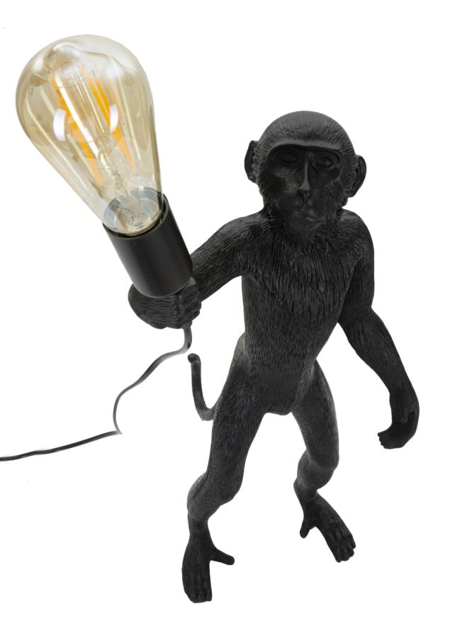 Schwarzer Affe Tischlampe