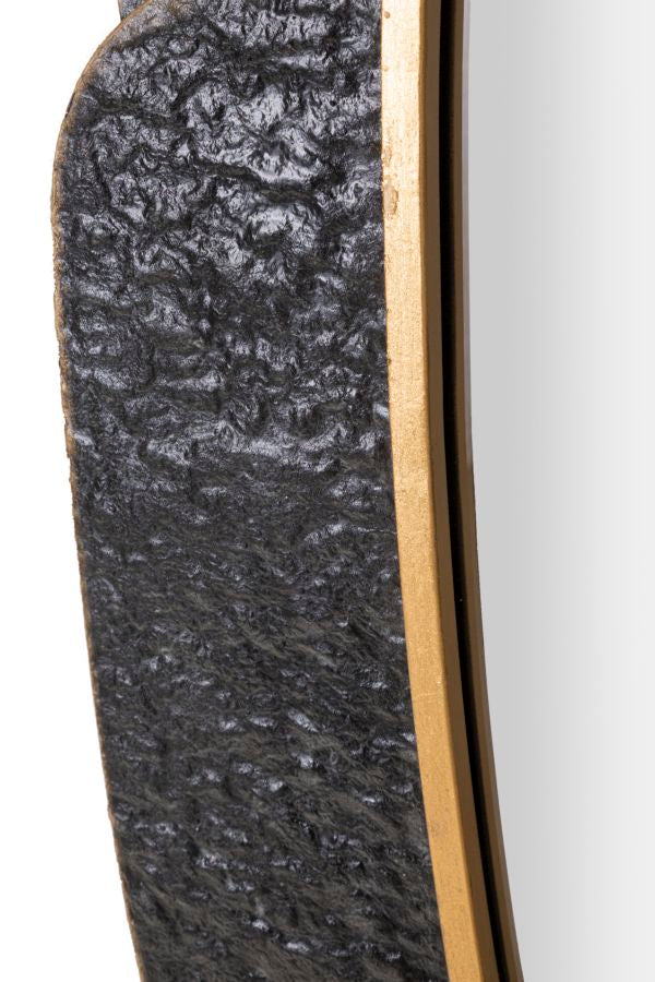 Abstrakter Geometrischer Wandspiegel aus Metall