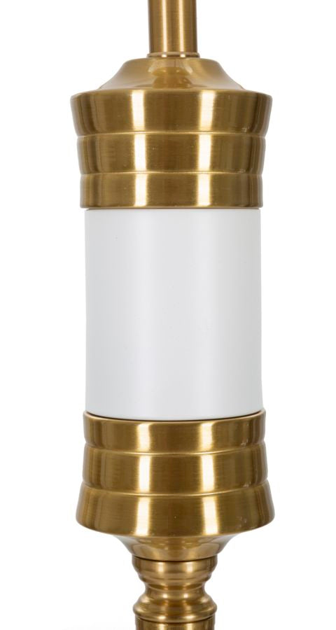 Luxuriöse Stehlampe in Gold und Weiß