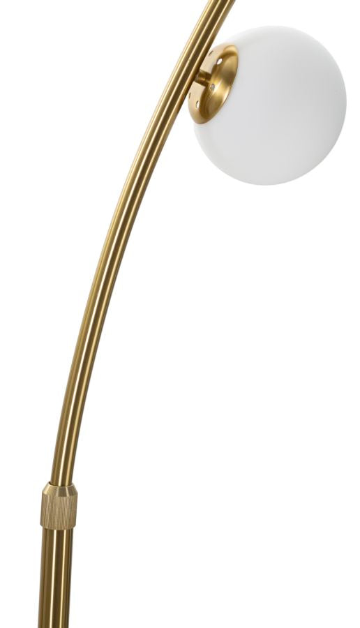 Bogenförmige Stehlampe aus Metall mit 6 Glühbirnen