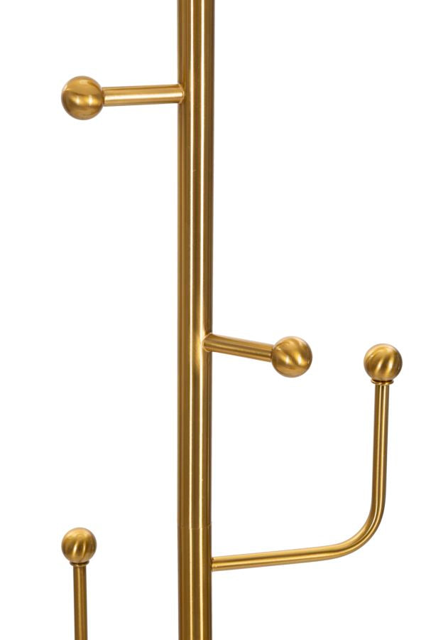Stehlampe in Gold und Weiß mit Aufhängern