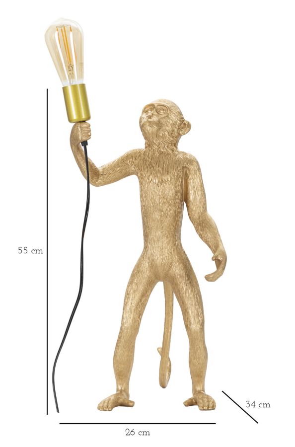 Gold Affe Tischlampe