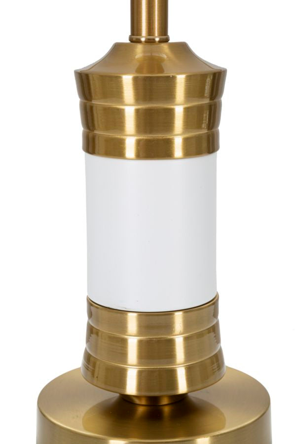 Luxuriöse Tischleuchte in Gold und Weiß
